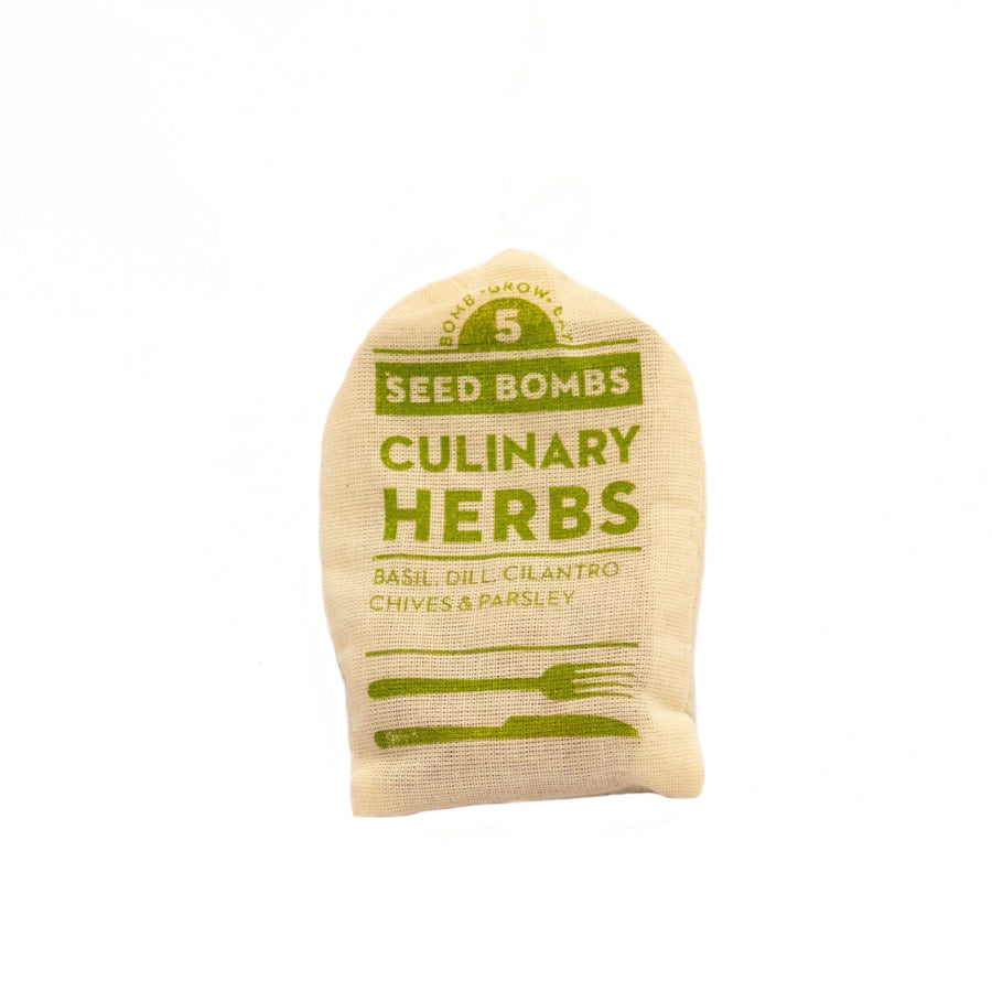 Culinary herb seed bombs