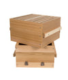 warre hive boxes with windows made from western red ceder