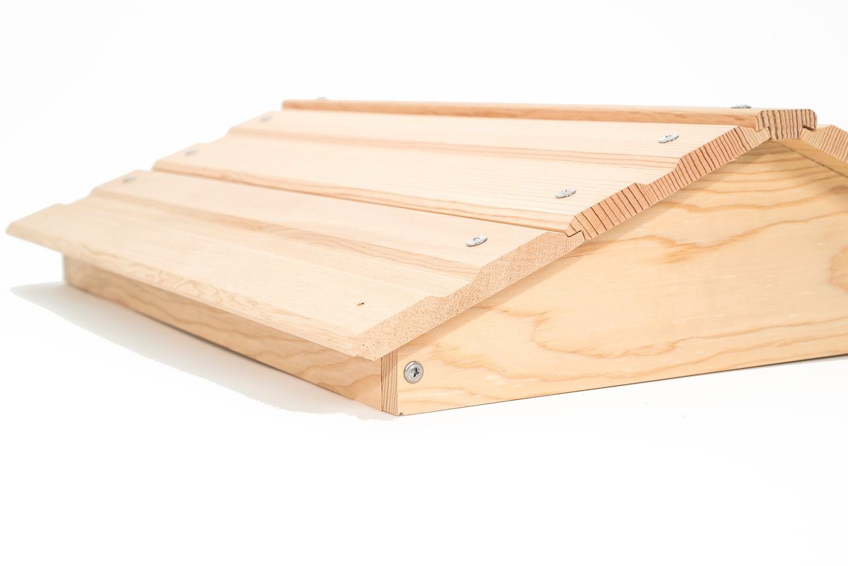 Clear douglas fir peaked roof