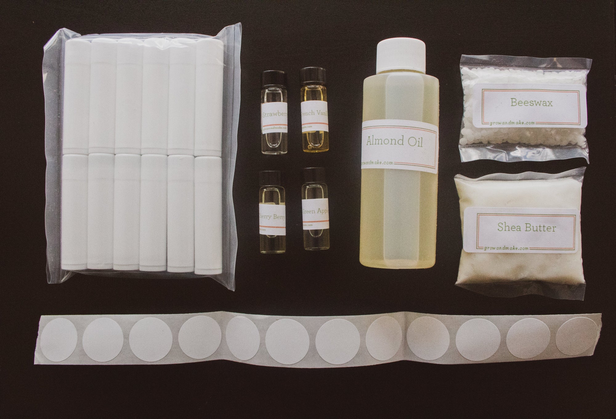 fruits and vanilla lip balm kit