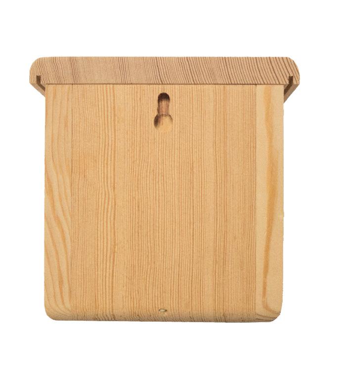 Back view of Wren birdhouse made from Douglas Fir