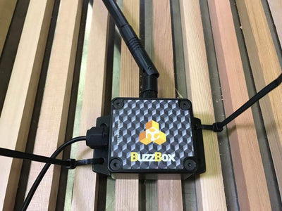 Buzzbox installed into a slatted rack